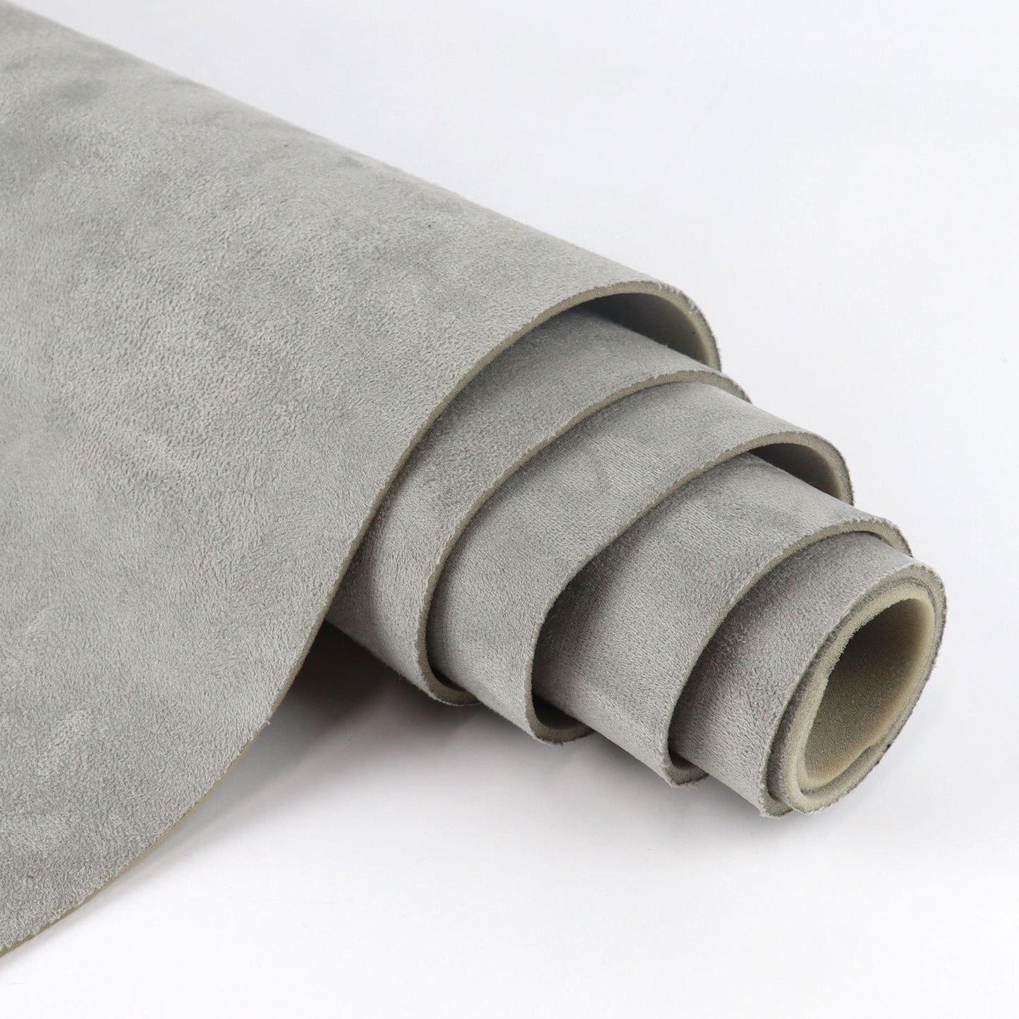 Micro-Suede Headliner Fabric - Foam Backed Roof Repair Material for DIY Automotive & Marine Interiors (Light Gray)