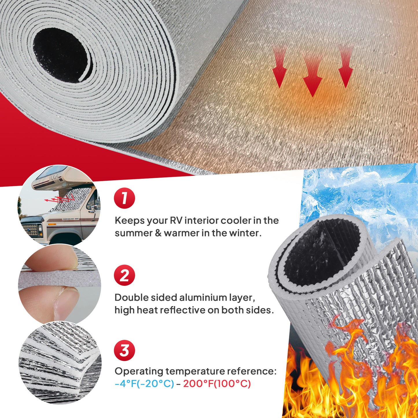 House Insulation Double Foil Heat Shield Reflective Heavy Duty Radiant Barrier
