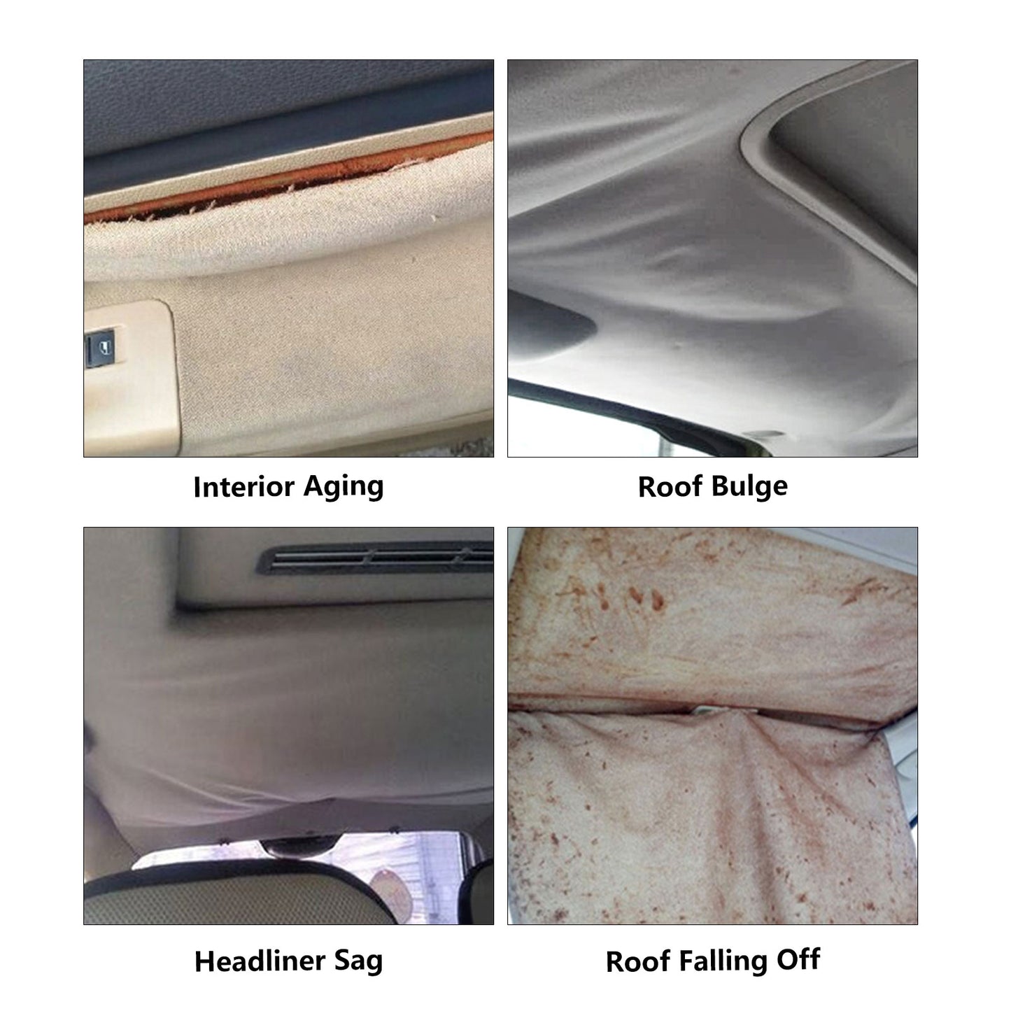Micro-Suede Headliner Fabric - Foam Backed Roof Repair Material for DIY Automotive & Marine Interiors (Beige)