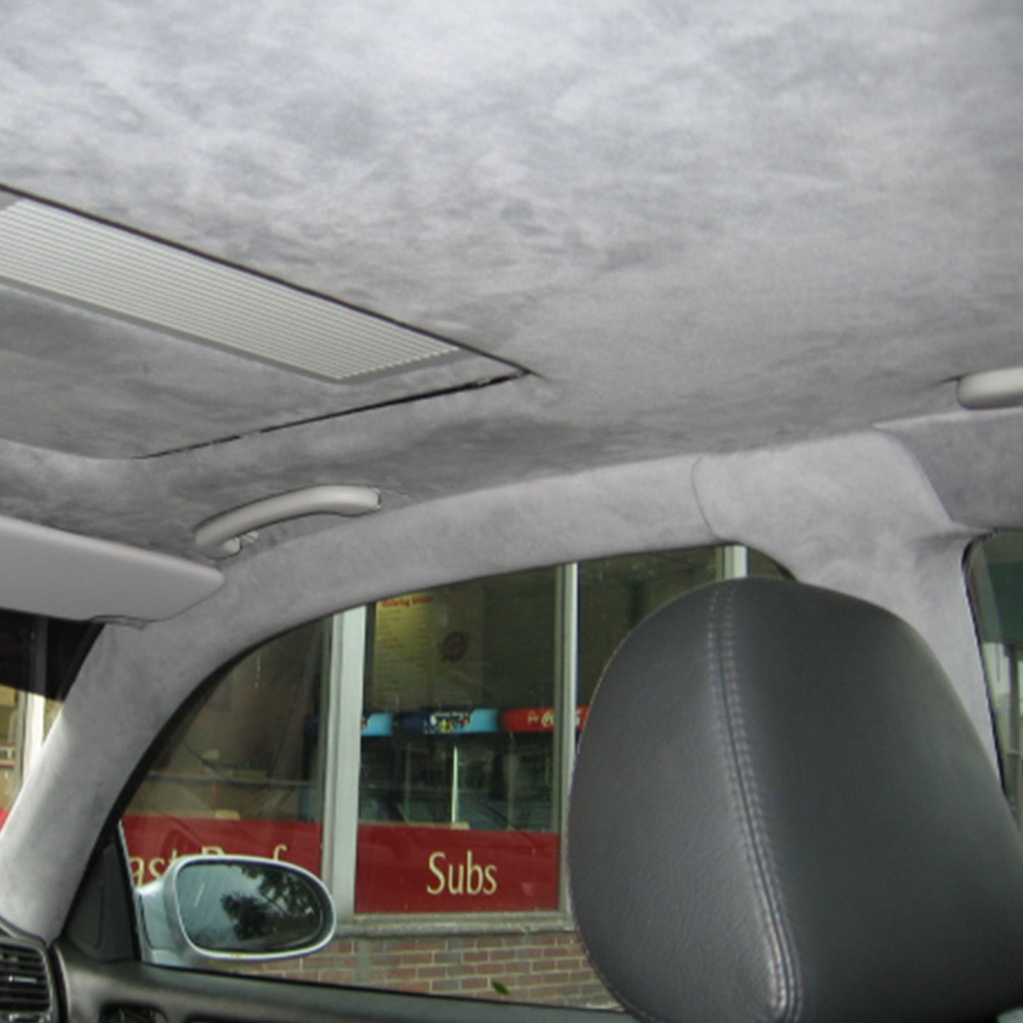 Micro-Suede Headliner Fabric - Foam Backed Roof Repair Material for DIY Automotive & Marine Interiors (Light Gray)