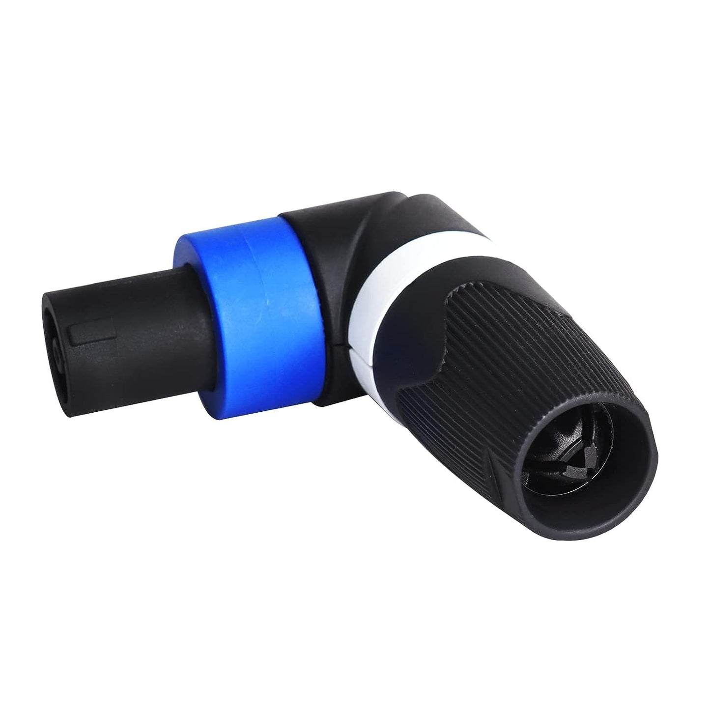4 Pole Speak-On Male Plug - Up to 30A rms 90 Degree Twist Lock High Load Adapter - Compatible with NL4 & NL2 Series