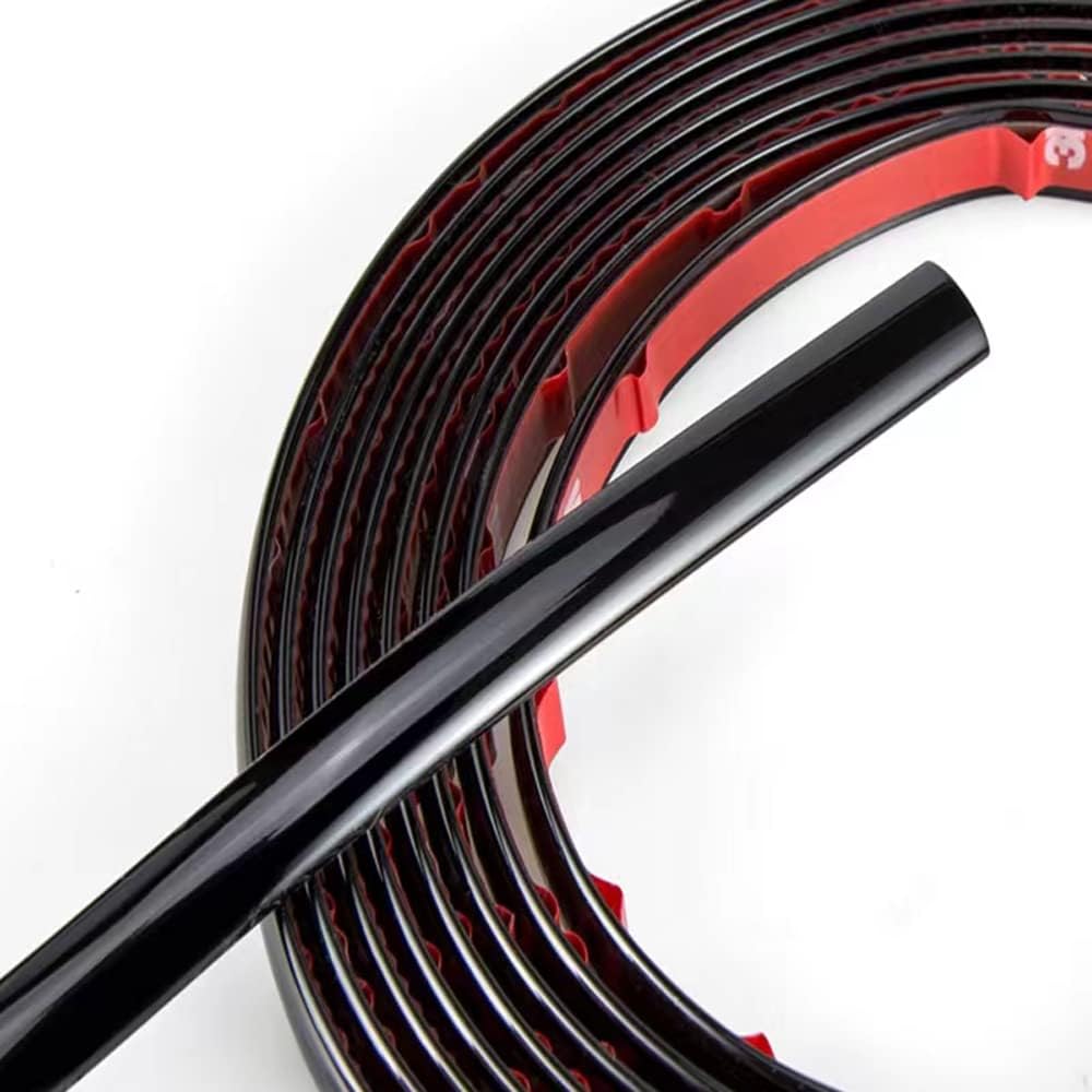 Automotive Trim Molding Strip - Cars Body Side Moulding Trim Strip(Self Adhesive) for Car/Truck/RV Door Window Bumper Scratch-Proof/Glossy Black