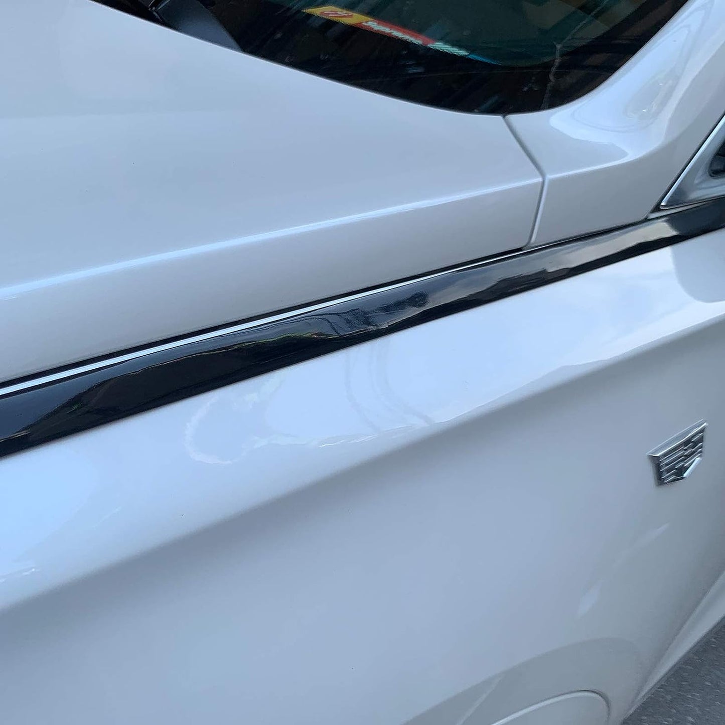 Automotive Trim Molding Strip - Cars Body Side Moulding Trim Strip(Self Adhesive) for Car/Truck/RV Door Window Bumper Scratch-Proof/Glossy Black