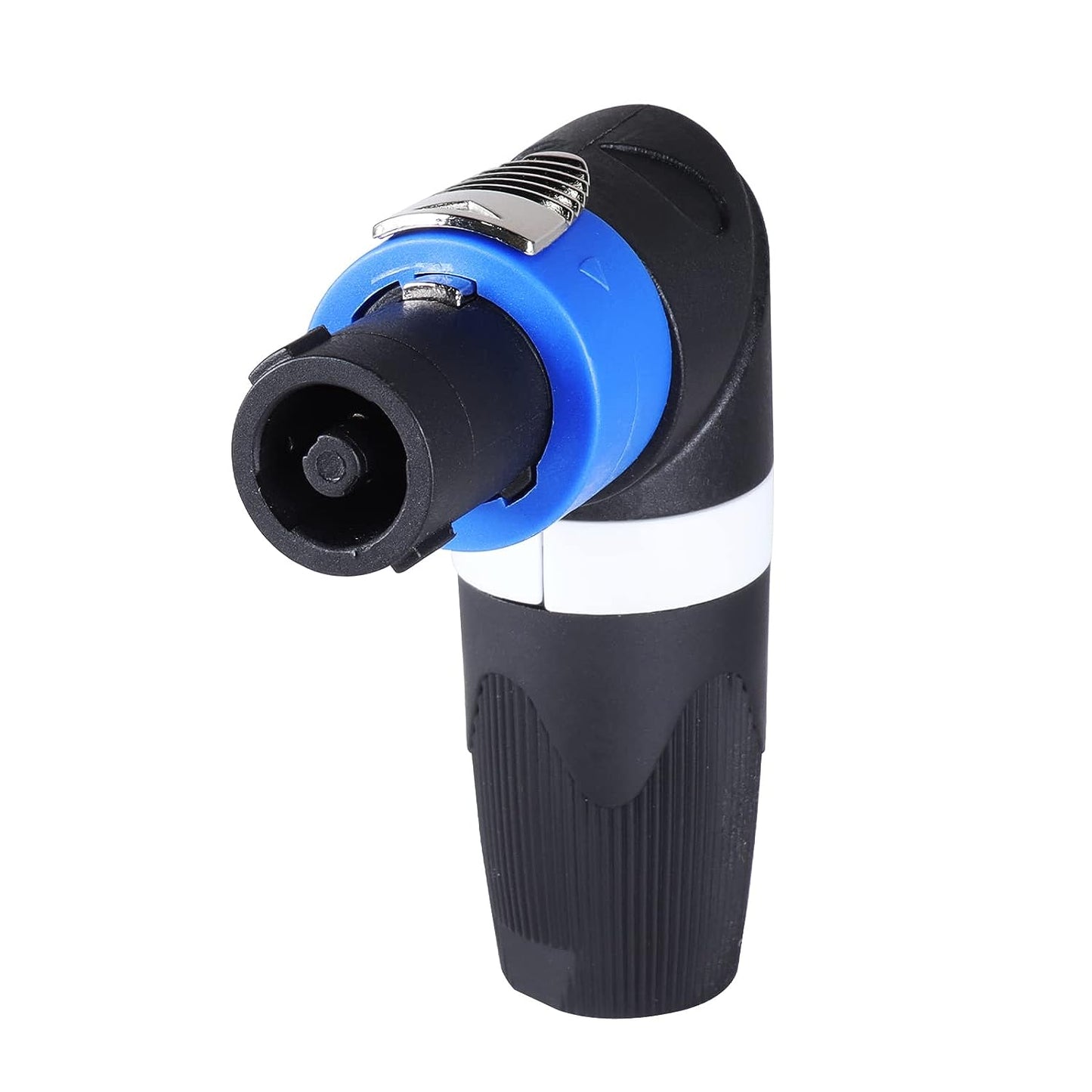 4 Pole Speak-On Male Plug - Up to 30A rms 90 Degree Twist Lock High Load Adapter - Compatible with NL4 & NL2 Series