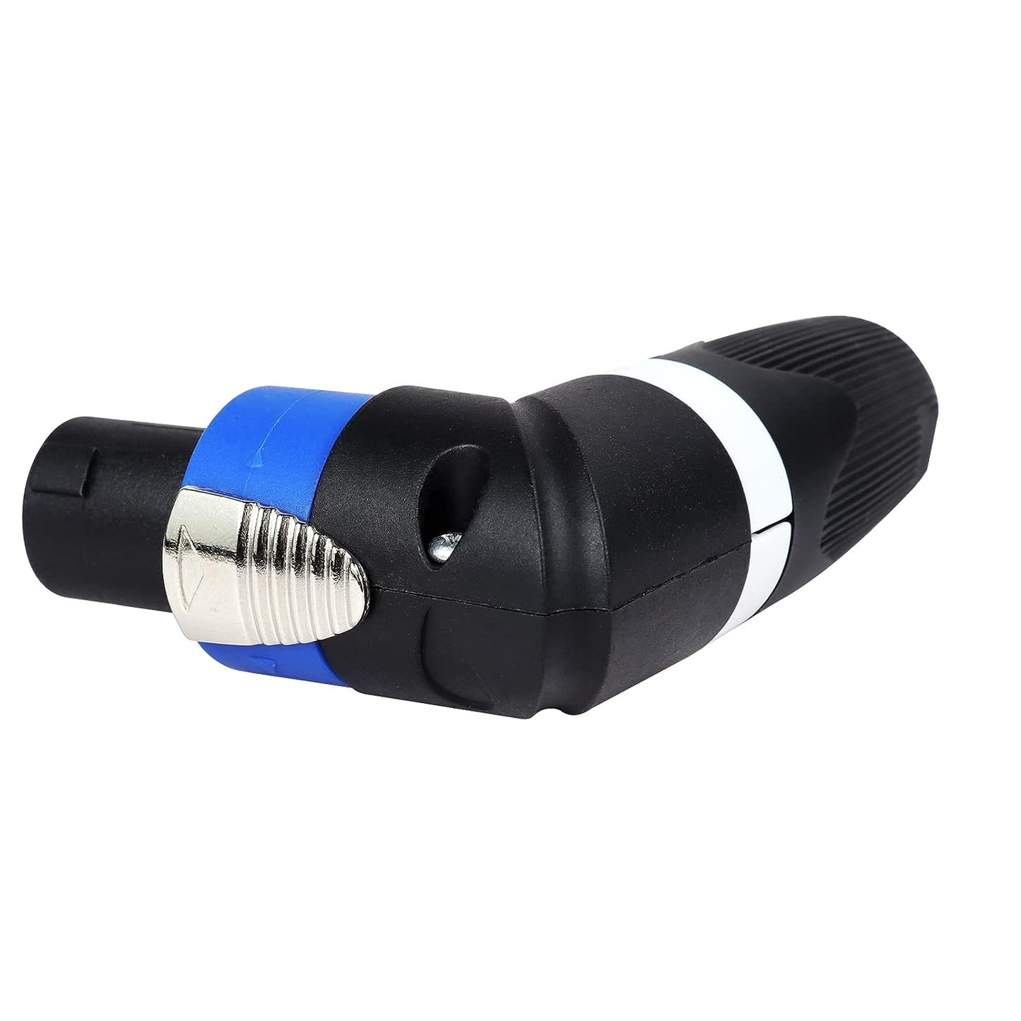4 Pole Speak-On Male Plug - Up to 30A rms 90 Degree Twist Lock High Load Adapter - Compatible with NL4 & NL2 Series