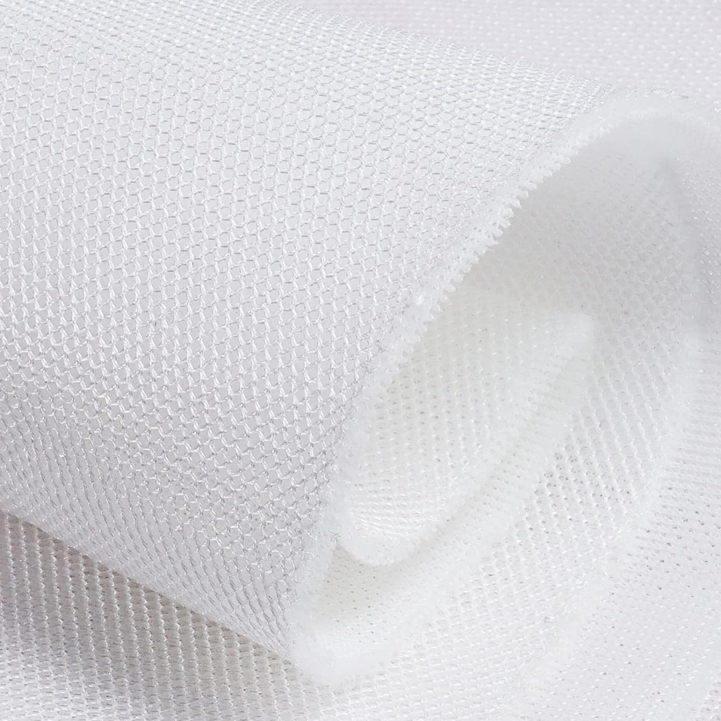 Breathable 3D Air Mesh Fabric,Light 3 Layers Sandwich Spacer Mesh Fabric, Apply to DIY Craft,Upholstery,Home Applications, Chair,Bags,Clothes,Shoes, Lining, 1yard/36"x56",Sold by The Yard (White)