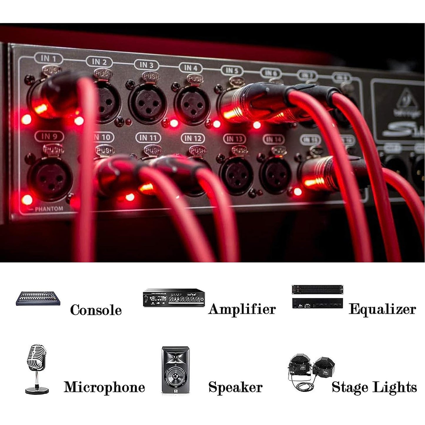 10 Feet SpeakOn Male to XLR Female Cable - Pro Full Shield Stage 3 Pole Mic Connection Wire 10FT - Microphone Audio Jack Speak-On Plug to 3 Pin XLR Wiring with Twist Lock