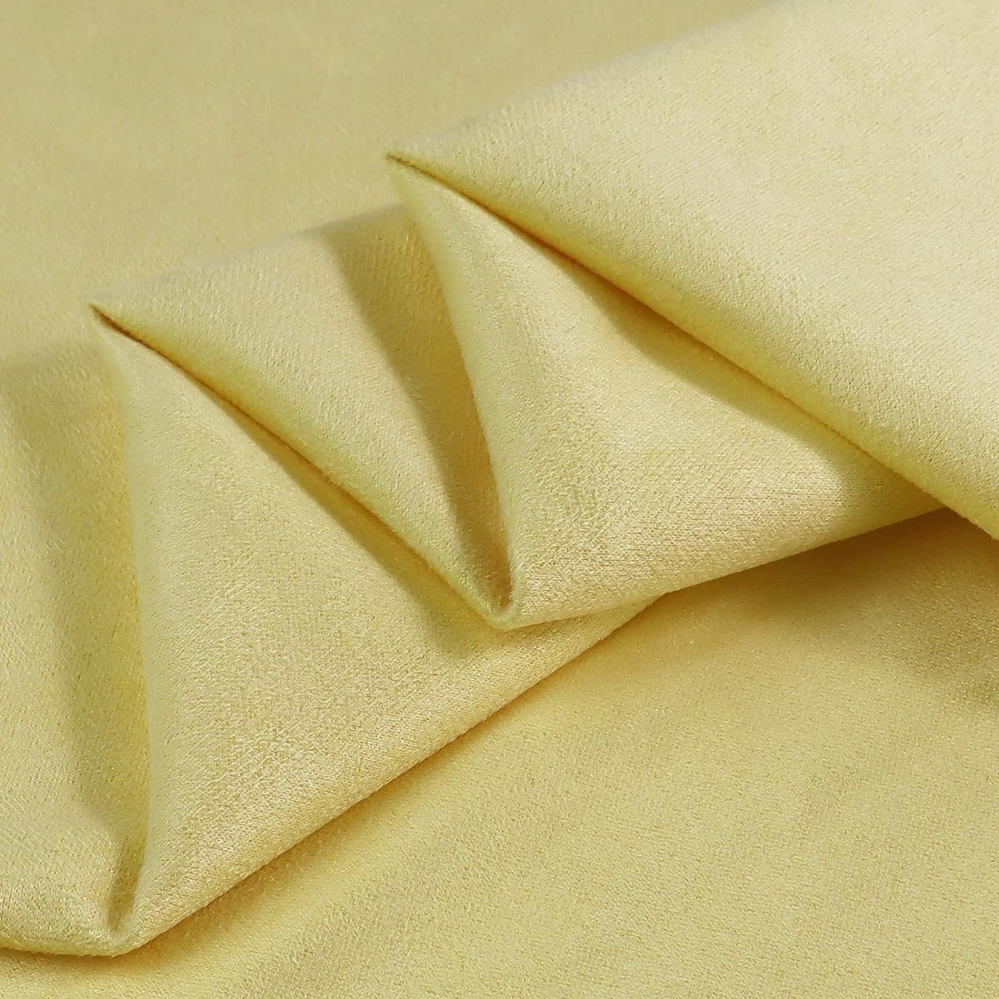 Suede Fabric by The Yard - Soft Ventilation Synthetic Suede Fabric(Double Side) for Car Headliner, Cushion, Boats, Home Décor&DIY 60inch Wide - Yellow