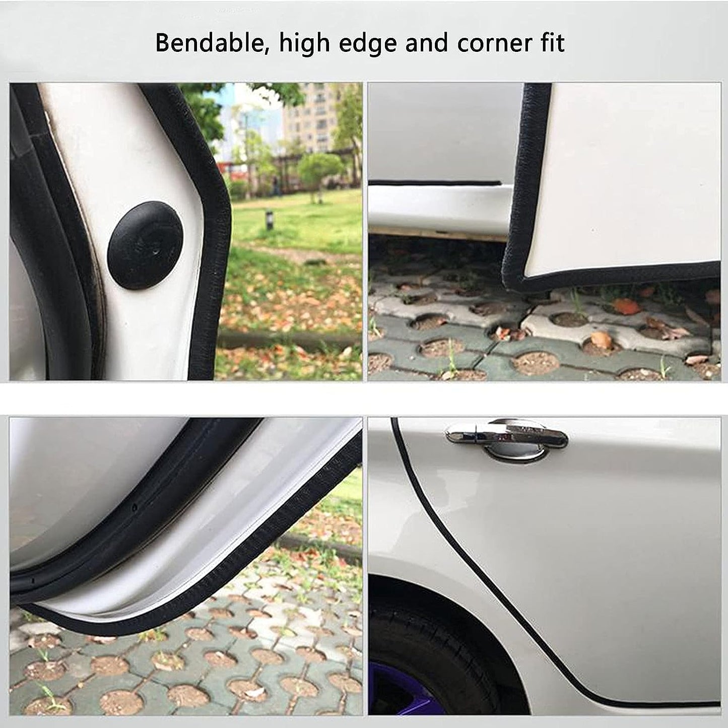 3/8"x 1/2"-U Shape Seal Edge Strip Trim with Metal-Fit Gap 3/64"to 1/4"-PVC Material-Strong but Flexible-Protector Cars,RVs,Trucks Door and Home Applications-Easy to Install-Black #04