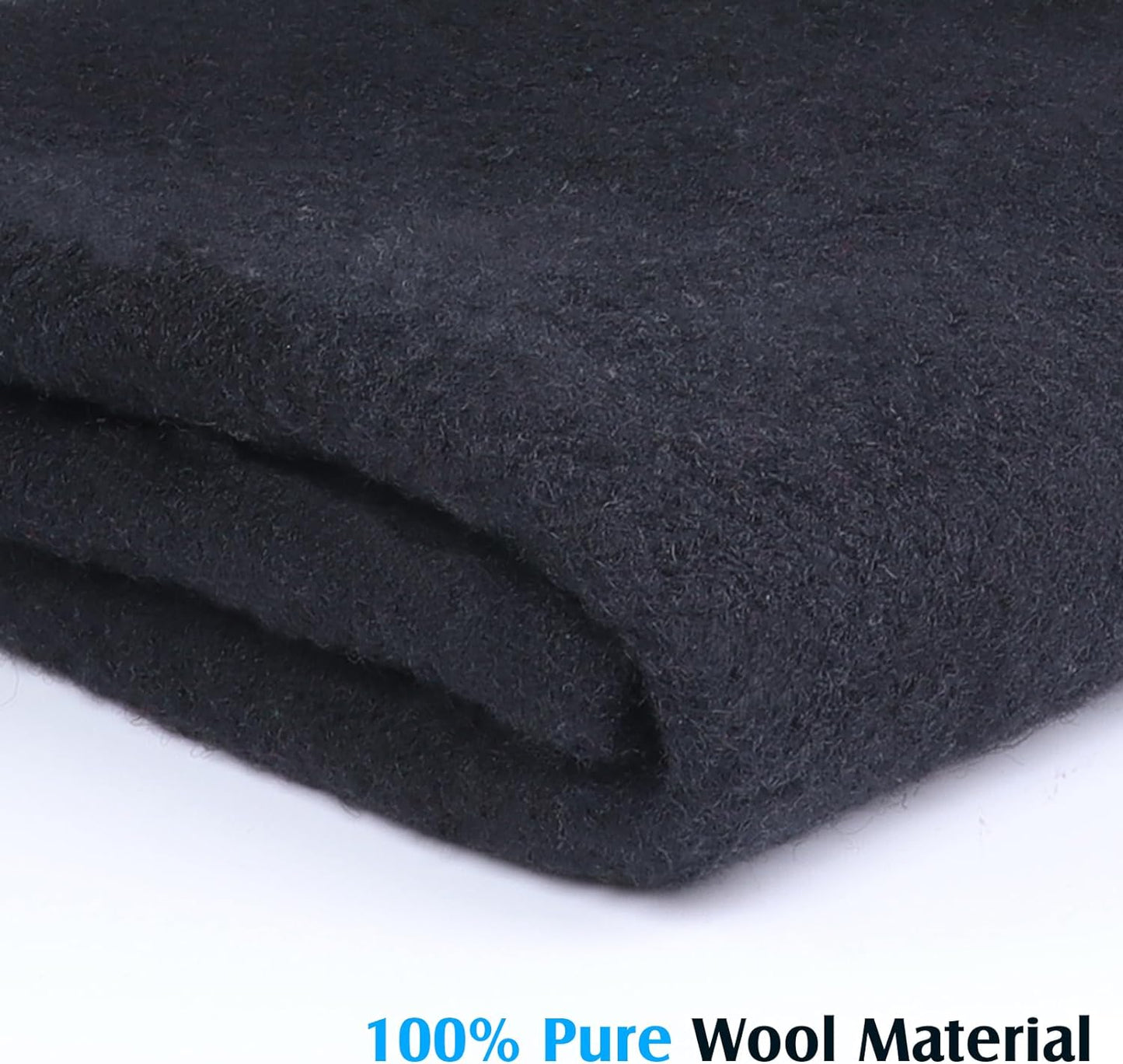 Wool Felt Sheets, Pre Felted Wool Fabric, Softness Puffy Thicker for DIY Sewing Craft Wet Felting/Needle Felting Supplies Black