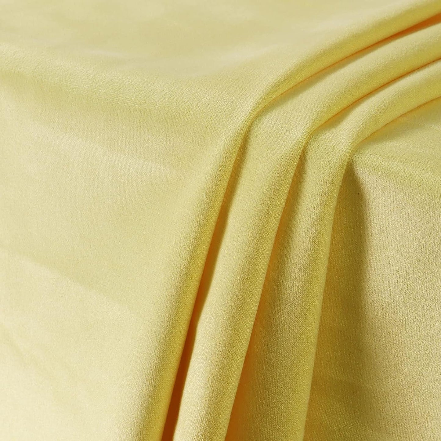 Suede Fabric by The Yard - Soft Ventilation Synthetic Suede Fabric(Double Side) for Car Headliner, Cushion, Boats, Home Décor&DIY 60inch Wide - Yellow