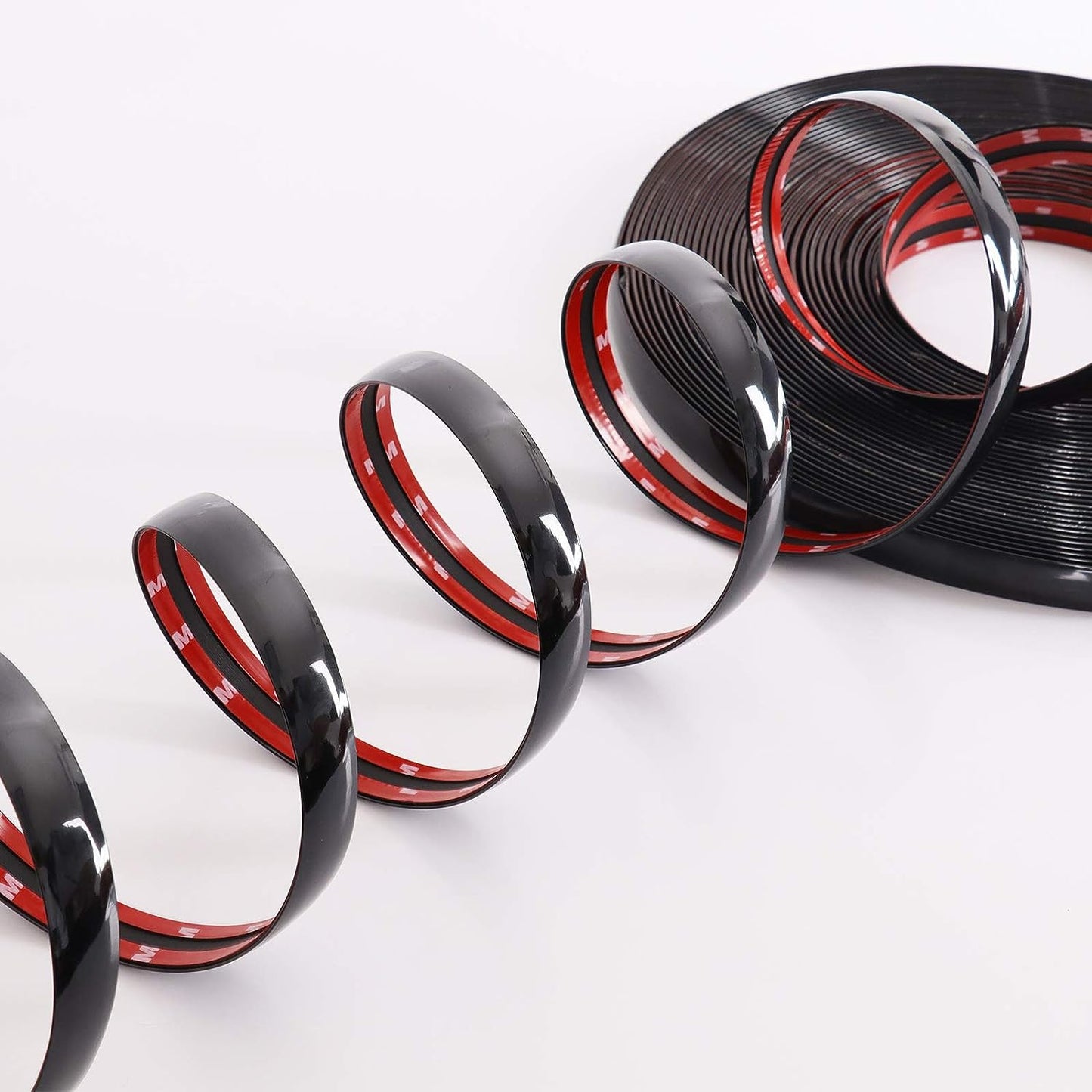Automotive Trim Molding Strip - Cars Body Side Moulding Trim Strip(Self Adhesive) for Car/Truck/RV Door Window Bumper Scratch-Proof/Glossy Black