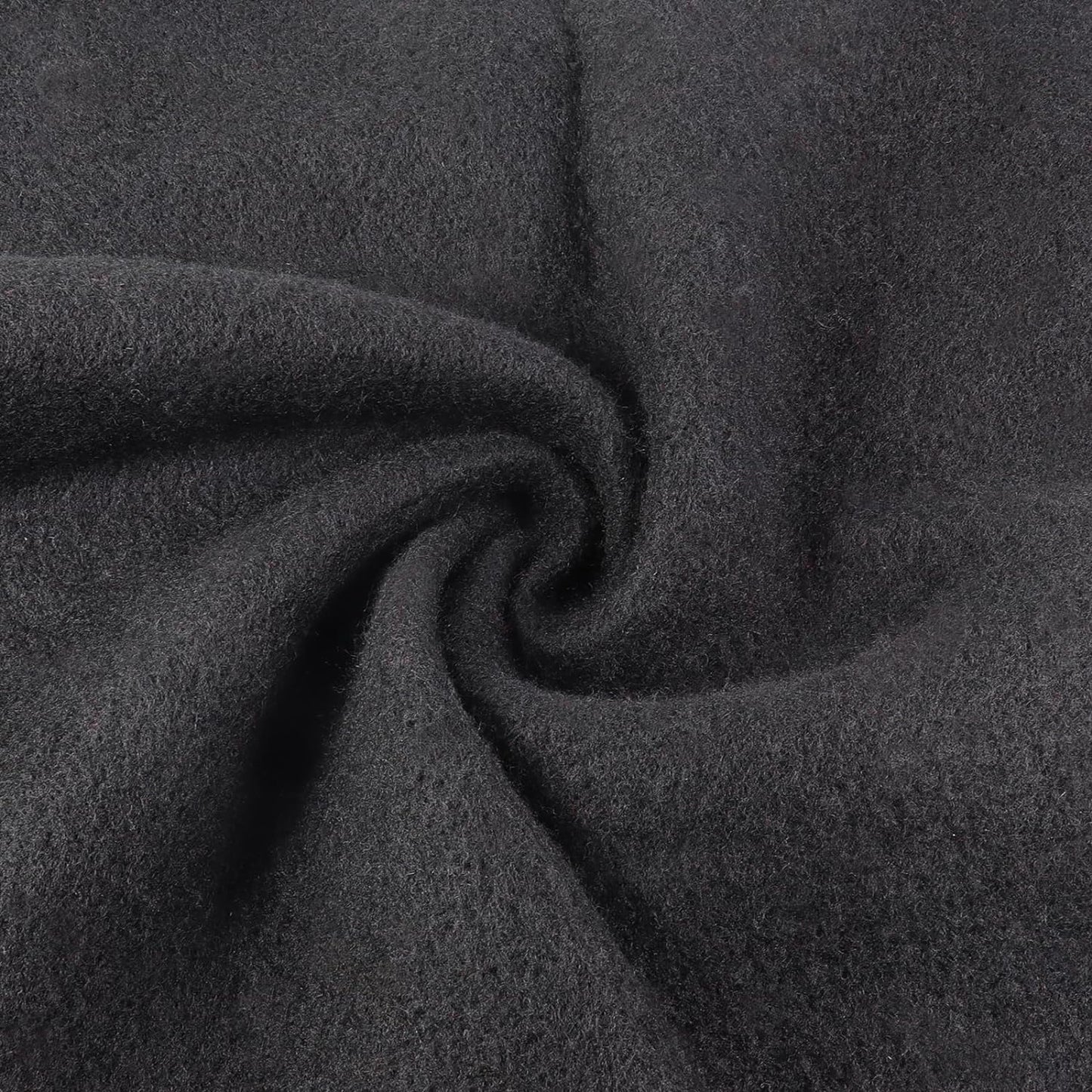 Wool Felt Sheets, Pre Felted Wool Fabric, Softness Puffy Thicker for DIY Sewing Craft Wet Felting/Needle Felting Supplies Black
