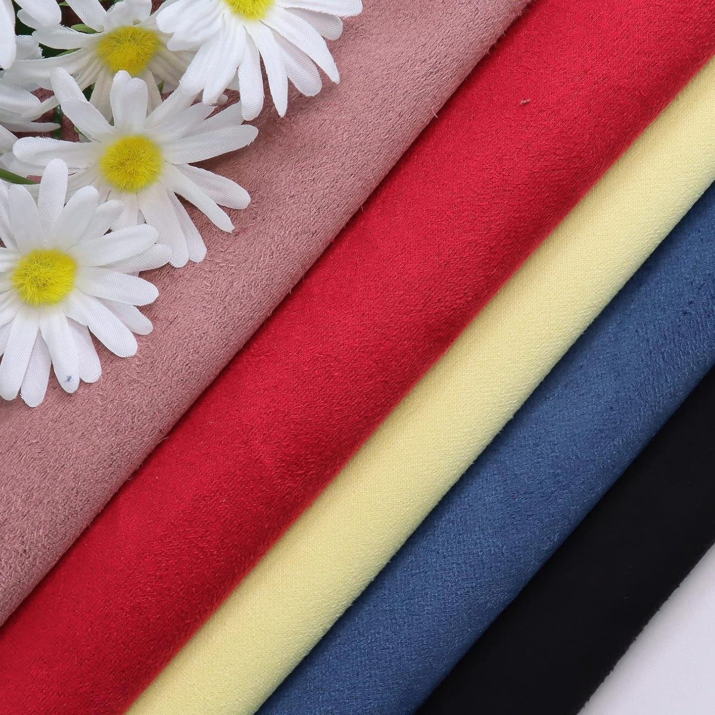 Suede Fabric by The Yard - Soft Ventilation Synthetic Suede Fabric(Double Side) for Car Headliner, Cushion, Boats, Home Décor&DIY 60inch Wide - Yellow