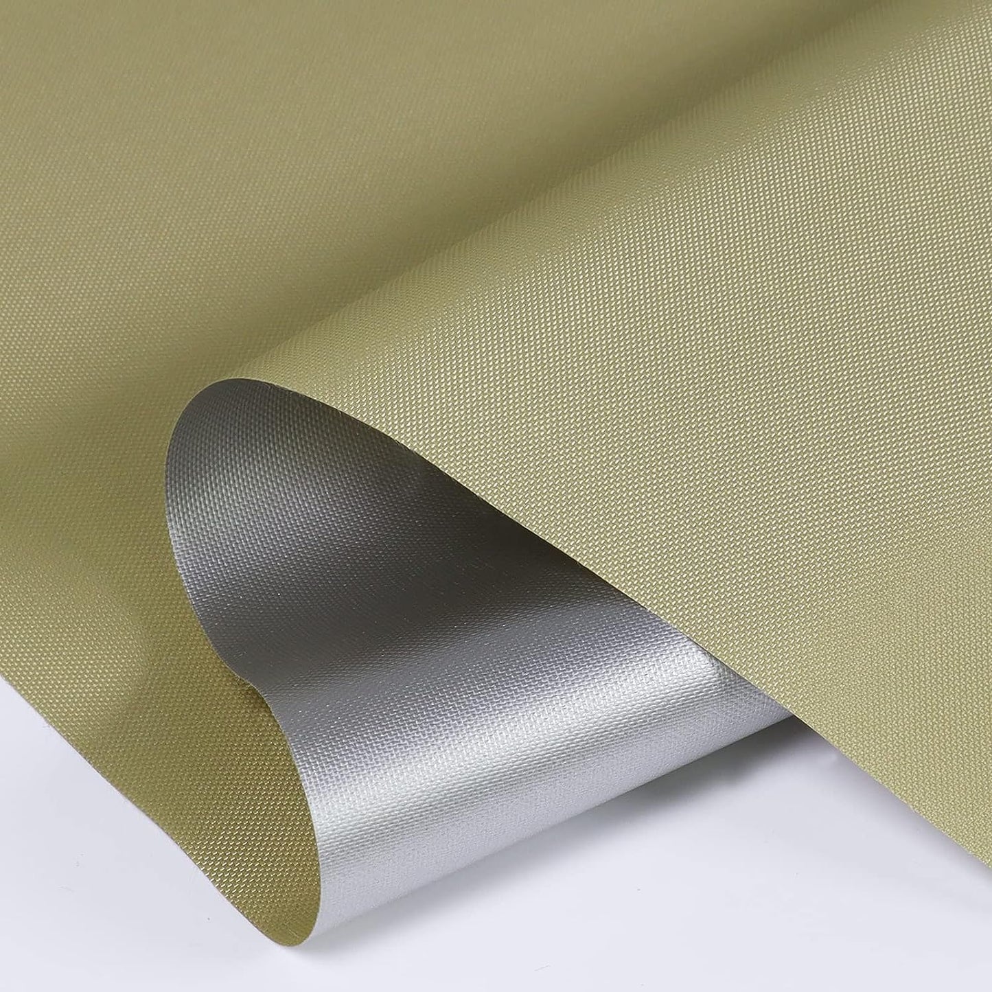 Khaki Waterproof UV Sun Protection Canvas Fabric, UPF 50+ Silver Backing 210 Denier Canvas Fabric for Outdoor/Indoor, Awning, Tent, Sunbrella, Camping, DIY Craft, 60"Wide, Sold by The Yard