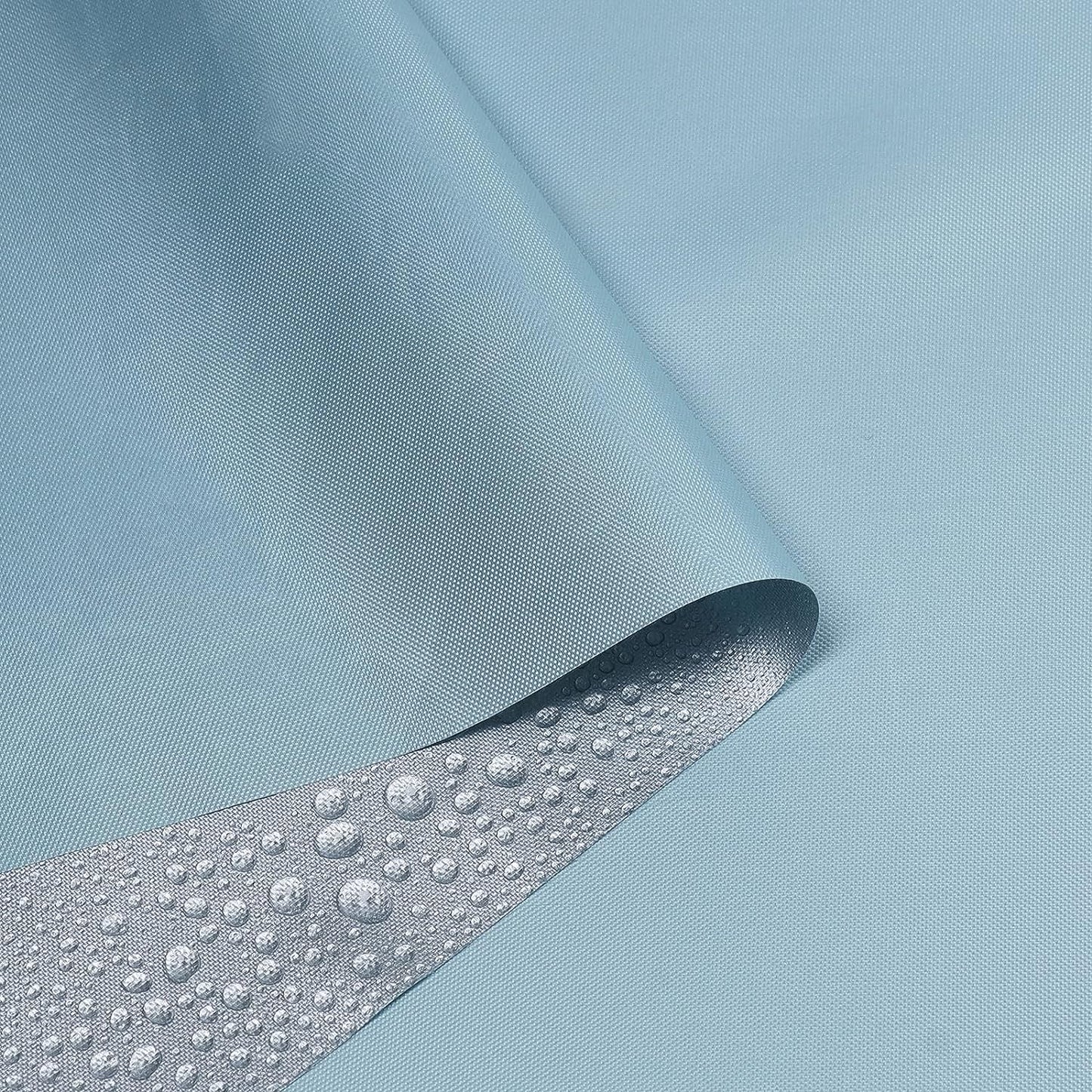 Blue Waterproof UV Sun Protection Canvas Fabric, UPF 50+ Silver Backing 210 Denier Canvas Fabric for Outdoor/Indoor, Awning, Tent, Sunbrella, Camping, DIY Craft, 60"Wide, Sold by The Yard