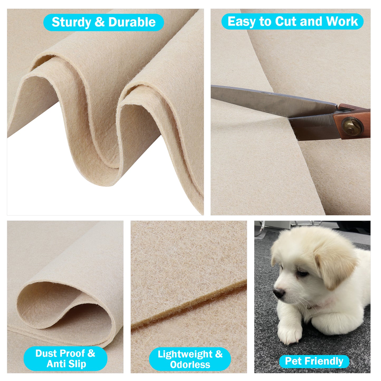 Car Subwoofer Protect Underfelt Carpet Liner 78" Width Lightweight & Wear Resistant for Boat Upholstery,Auto Floor,Trunk,Deck,RV,SUV