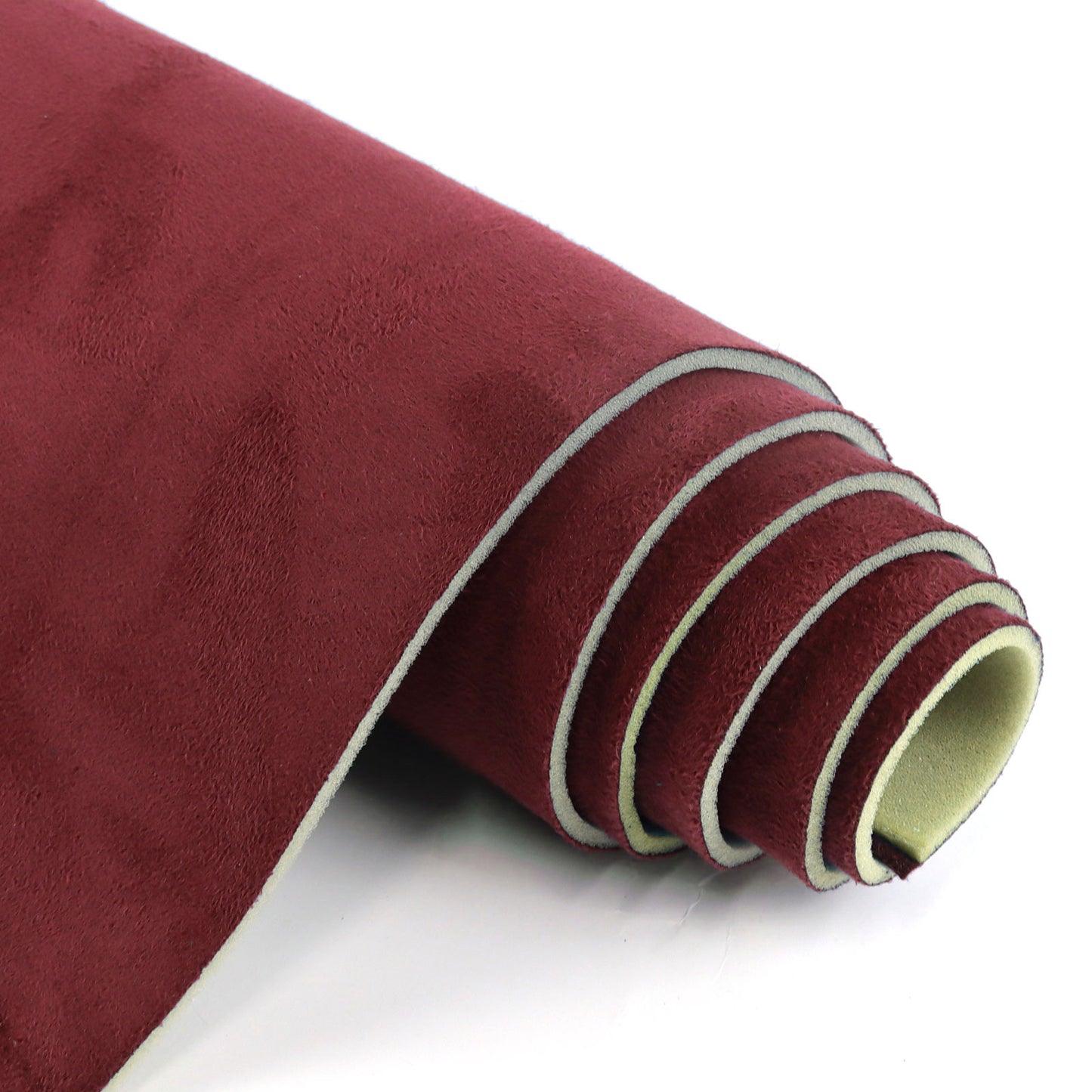 Micro-Suede Headliner Fabric - Foam Backed Roof Repair Material for DIY Automotive & Marine Interiors (Wine Red)
