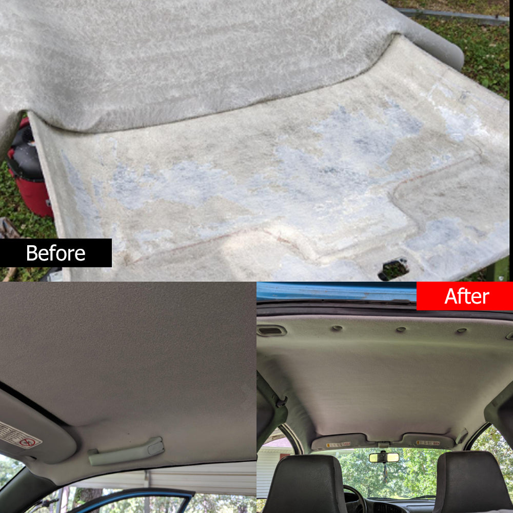 Headliner Fabric Foam Backed Replace for DIY Truck SUV UV Car Roof Interior Upholstery 60"W Mid-Gray