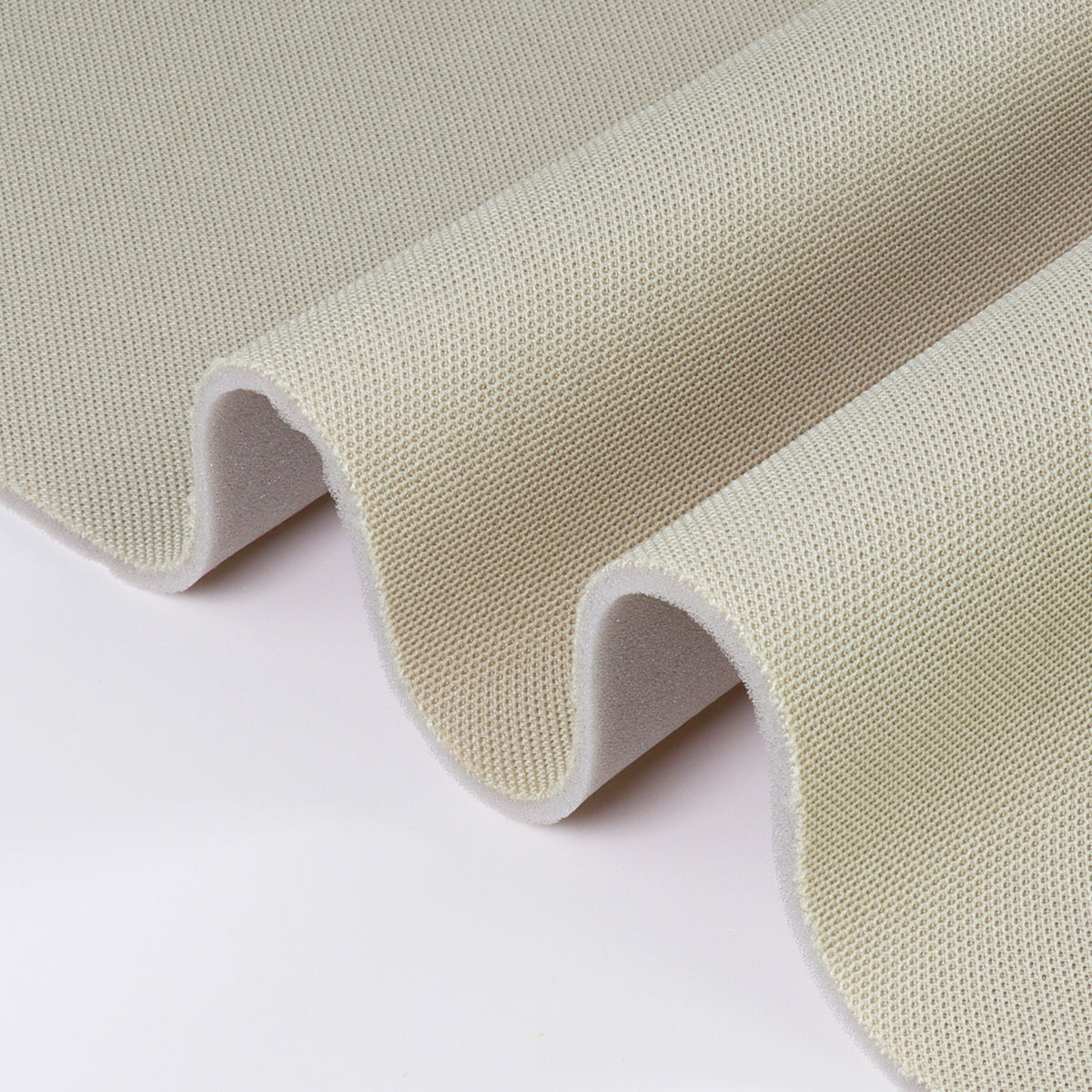 Fabrics10 Ivory Perforated Foam Backed Faux Leather – Caravan Car Boat Headlining, Sold By Metre