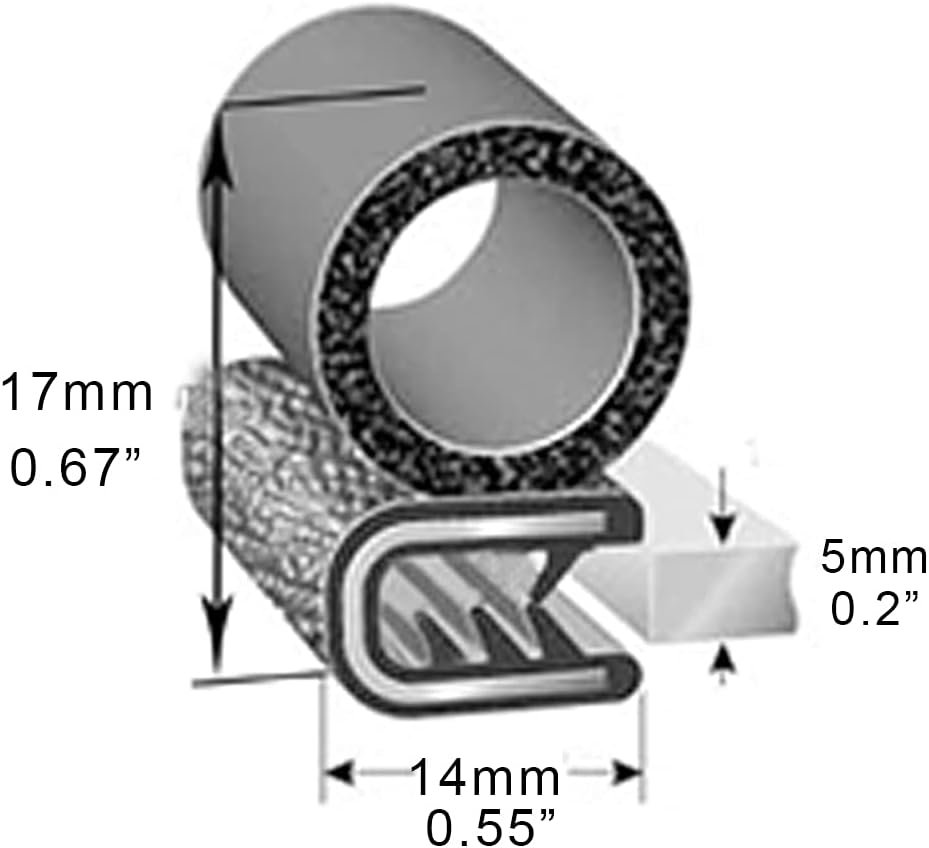 Automotive Weather Stripping with EPDM Side Bulb, Car Door Rubber Seal Strip, Ribbed Small Bulb Weather Stripping for Cars, Trucks, RVs, Boats, Cabinets, and Home Applications #13