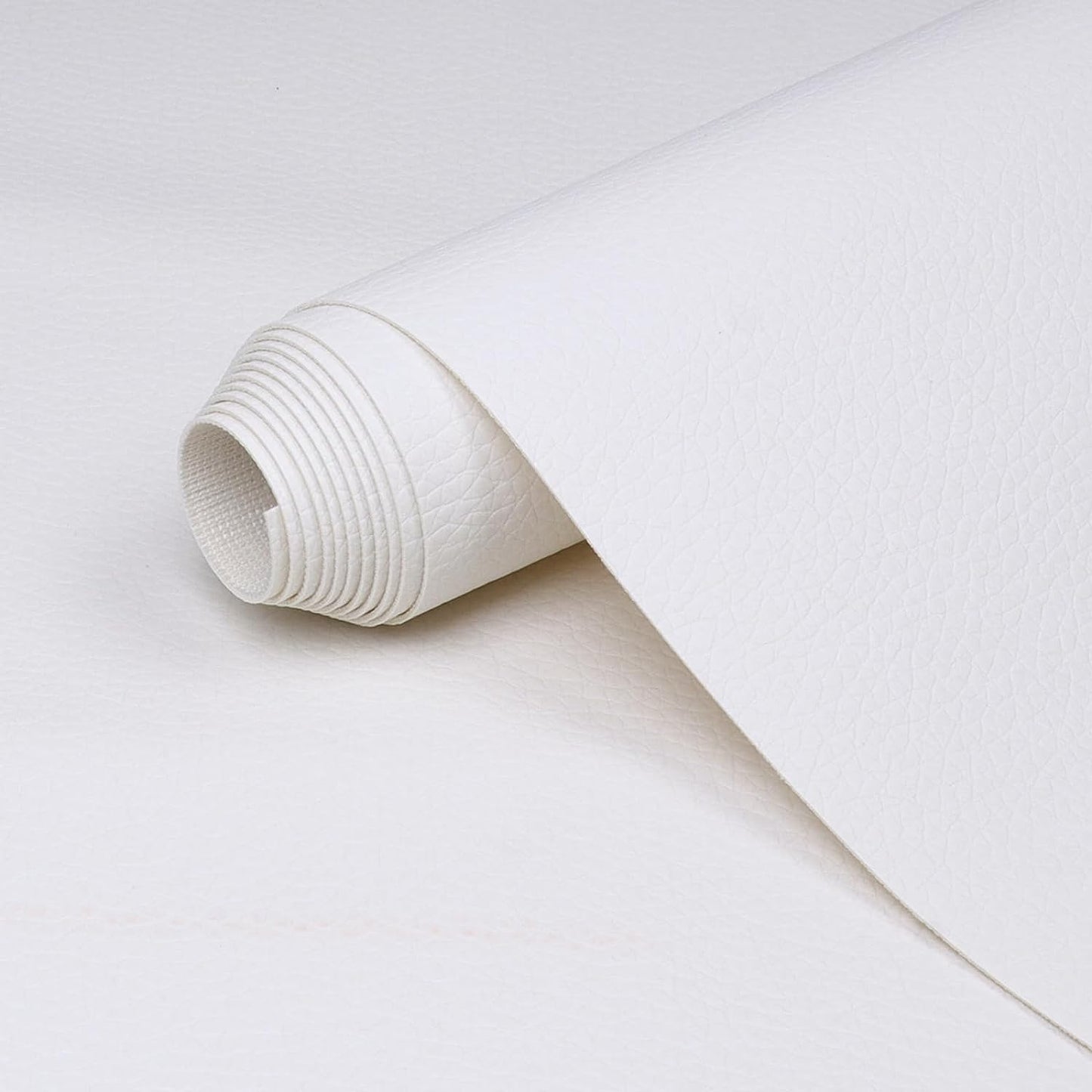 Vinyl Marine Synthetic Leather Fabric - 55" Waterproof Vinyl Material 0.6mm Thick Soft Upholstery Leather Sheets for Car Headliner Furniture Sofa Boat Replacement Renovate - White