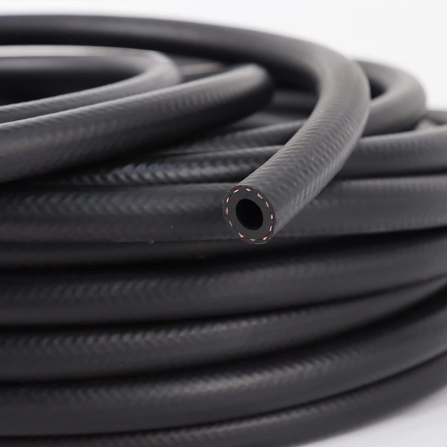 Fuel Line Hose NBR Material 6Ft Inside Diameter, Thick Wall 3.5mm, Oil, Acids, Gas Resistant Black