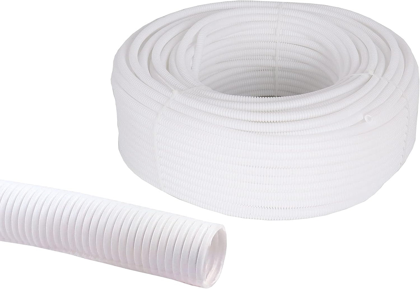 Split Wire Loom Cable Sleeve Cord Management Protector Flame Retardant -White Cable Sleeve Conduit Tube Easily Wrapping