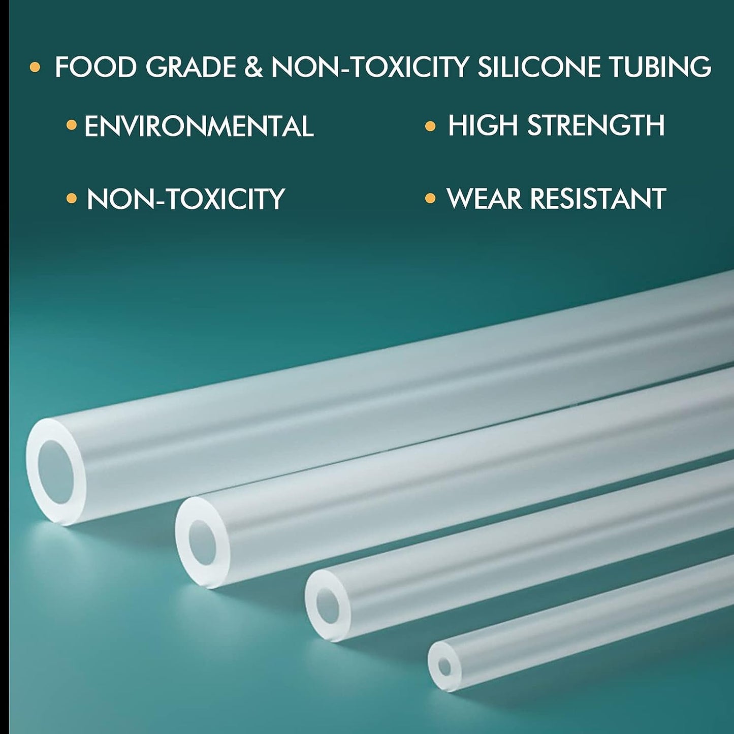 High Temp Silicone Tubing,1/2"ID and 3/16"ID Food Grade Silicone Hoses,Flexible & odorless for Home Brewing,Beer Line,Aquaponics ect