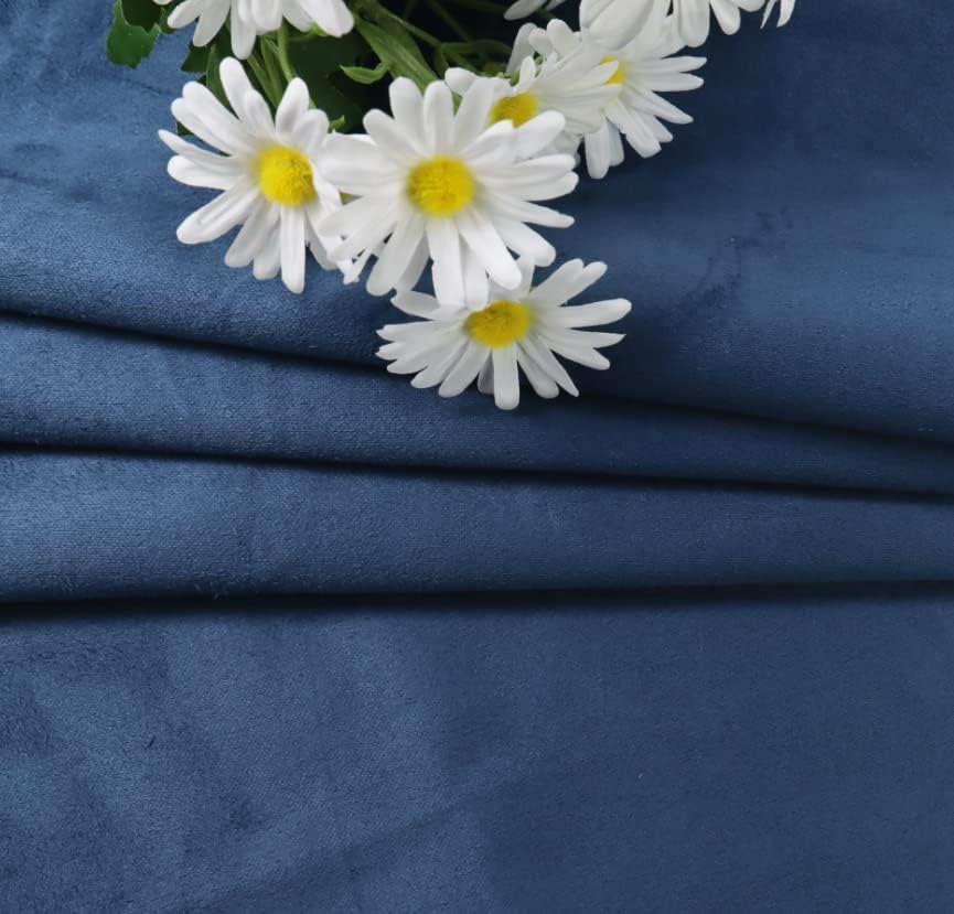 Suede Fabric by The Yard - Soft Ventilation Synthetic Suede Fabric(Double Side) for Car Headliner, Cushion, Boats, Home Décor&DIY 60inch Wide - Dusty Blue