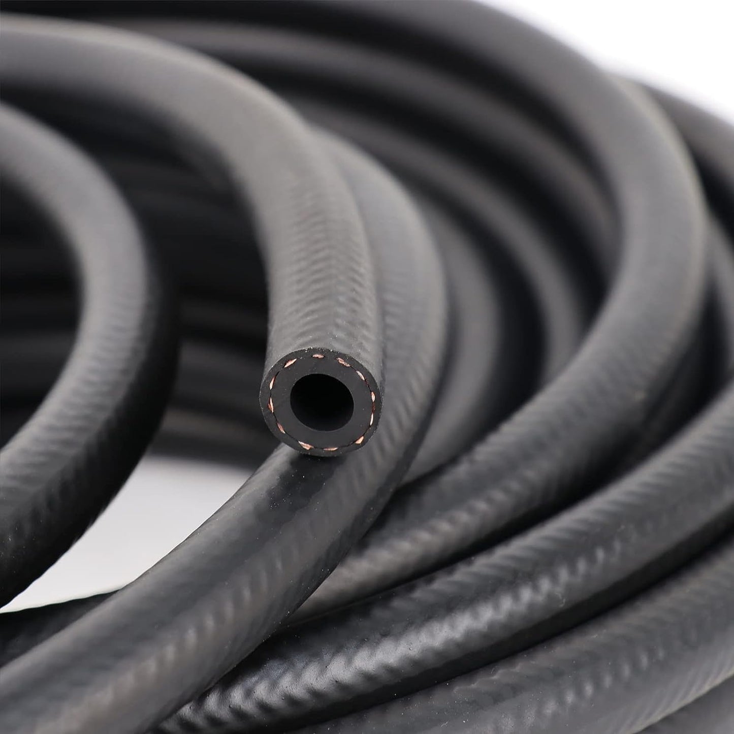 Fuel Line Hose NBR Material 6Ft Inside Diameter, Thick Wall 3.5mm, Oil, Acids, Gas Resistant Black