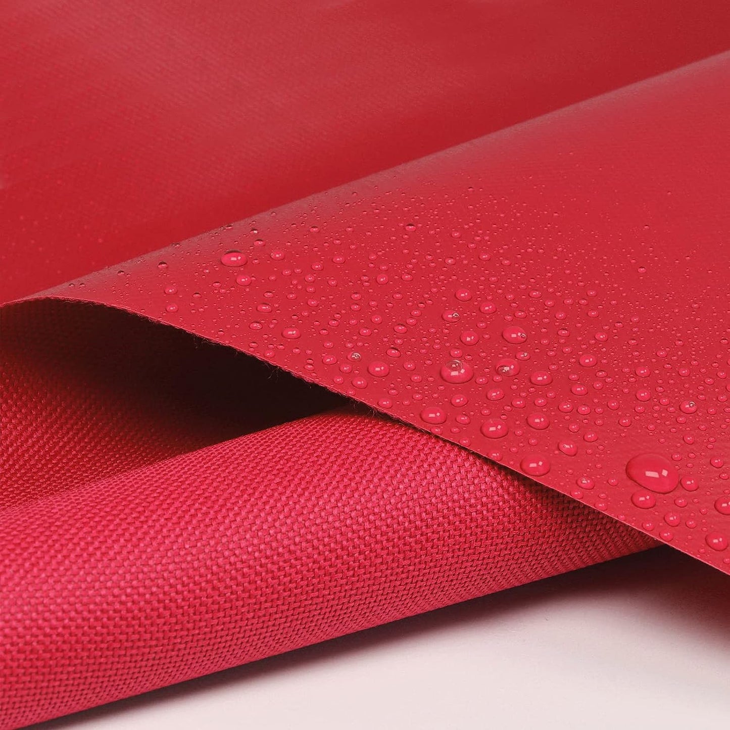 Waterproof Canvas Fabric 600D Marine Awning Outdoor Fabric Cordura Water-Resistant Material PVC Backing for Sunbrella Tent Cushion Boat 60in Wide - Red