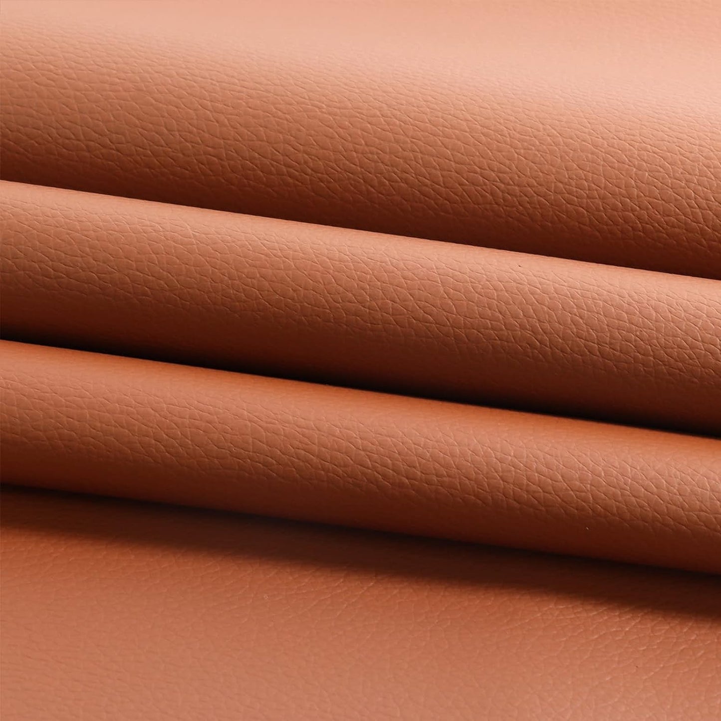 Vinyl Marine Synthetic Leather Fabric - 55" Waterproof Vinyl Material 0.6mm Thick Soft Upholstery Leather Sheets for Car Headliner Furniture Sofa Boat Replacement Renovate - Brown