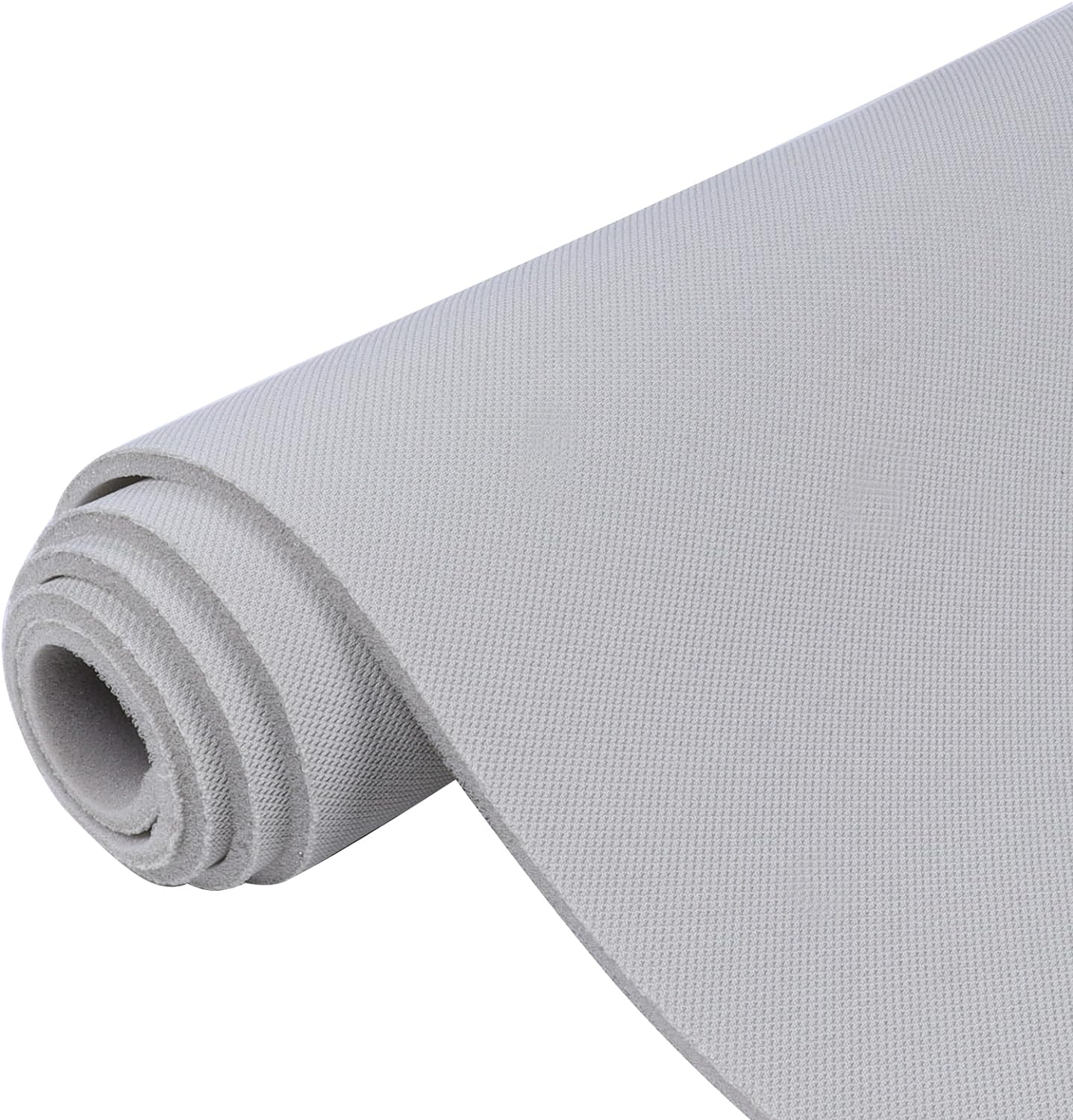 1/9"(3mm) Foam Headliner Fabric Mesh Material 60"Width Mesh Car Headliner Roof Fabric with Foam Backing for Automotive RV Boat Home Liner Interior Upholstery Replacement Repair, Light Grey