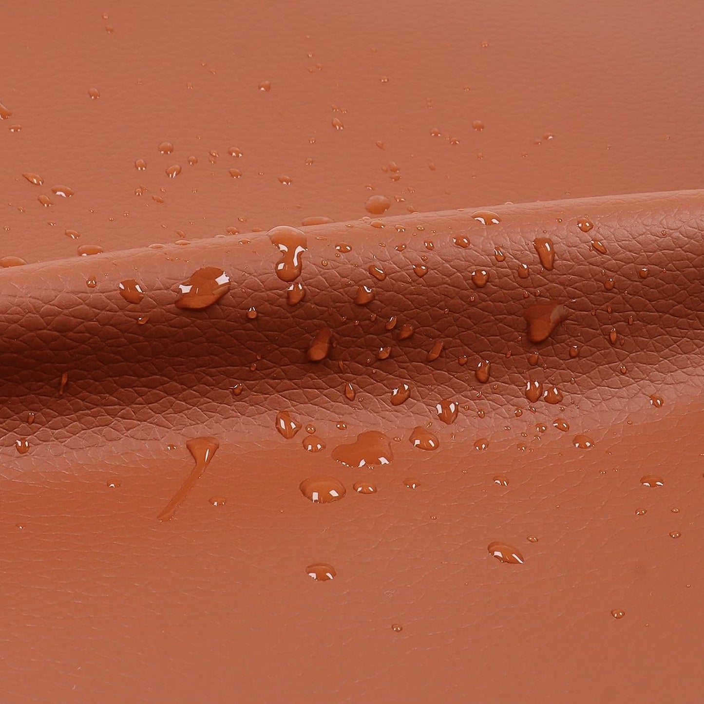 Vinyl Marine Synthetic Leather Fabric - 55" Waterproof Vinyl Material 0.6mm Thick Soft Upholstery Leather Sheets for Car Headliner Furniture Sofa Boat Replacement Renovate - Brown