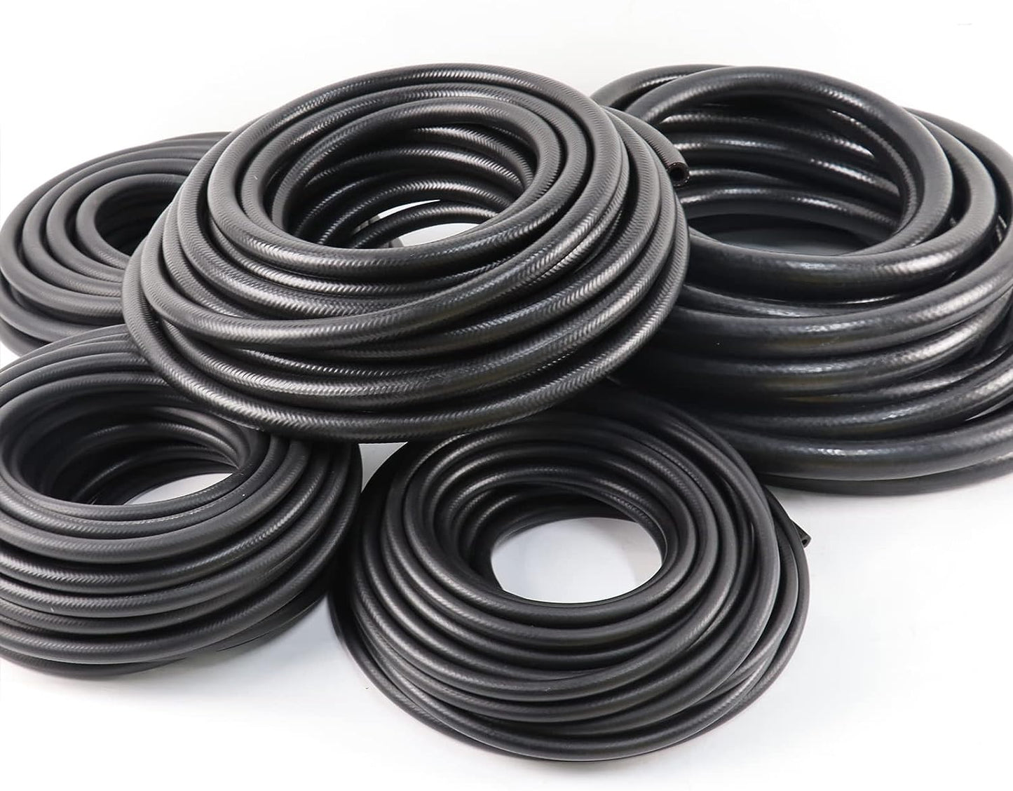 Fuel Line Hose NBR Material 6Ft Inside Diameter, Thick Wall 3.5mm, Oil, Acids, Gas Resistant Black