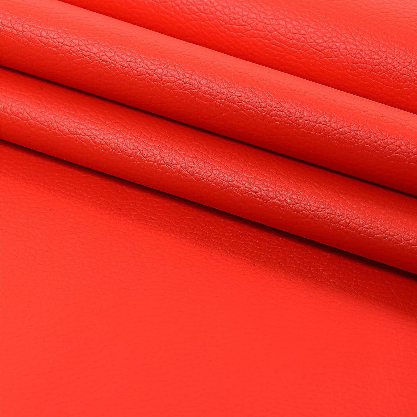 Vinyl Marine Synthetic Leather Fabric - 55" Waterproof Vinyl Material 0.6mm Thick Soft Upholstery Leather Sheets for Car Headliner Furniture Sofa Boat Replacement Renovate - Red