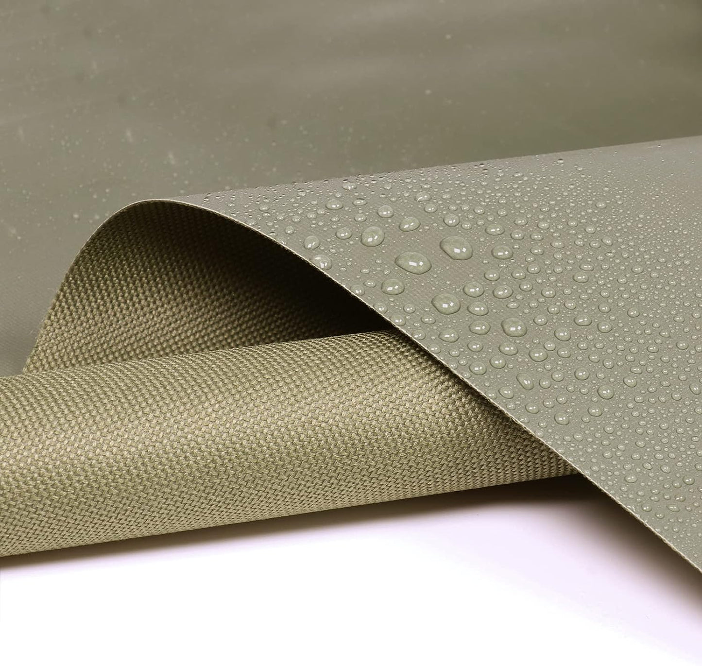 Waterproof Canvas Fabric 600D Marine Awning Outdoor Fabric Cordura Water-Resistant Material PVC Backing for Sunbrella Tent Cushion Boat 60in Wide - Khaki