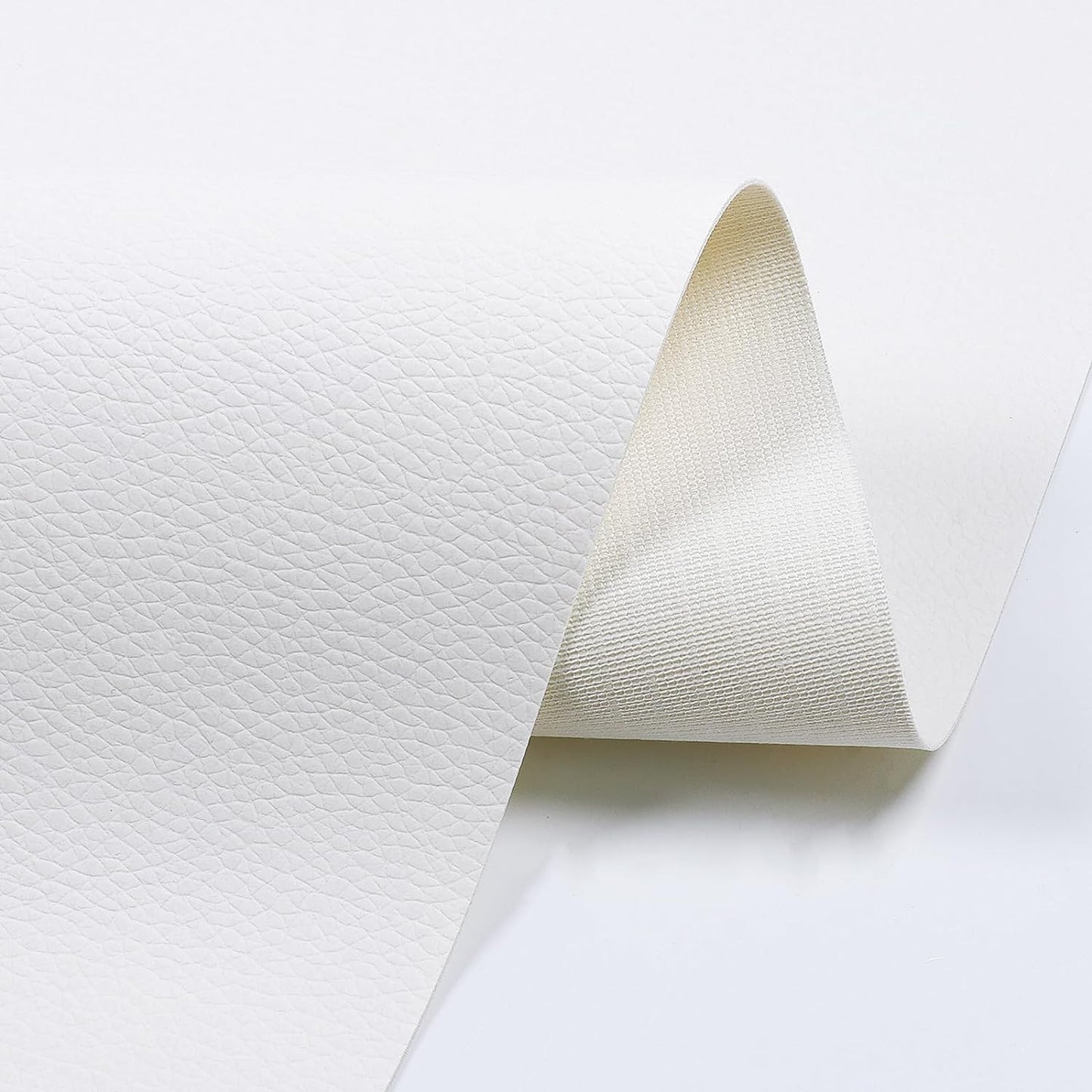 Vinyl Marine Synthetic Leather Fabric - 55" Waterproof Vinyl Material 0.6mm Thick Soft Upholstery Leather Sheets for Car Headliner Furniture Sofa Boat Replacement Renovate - White