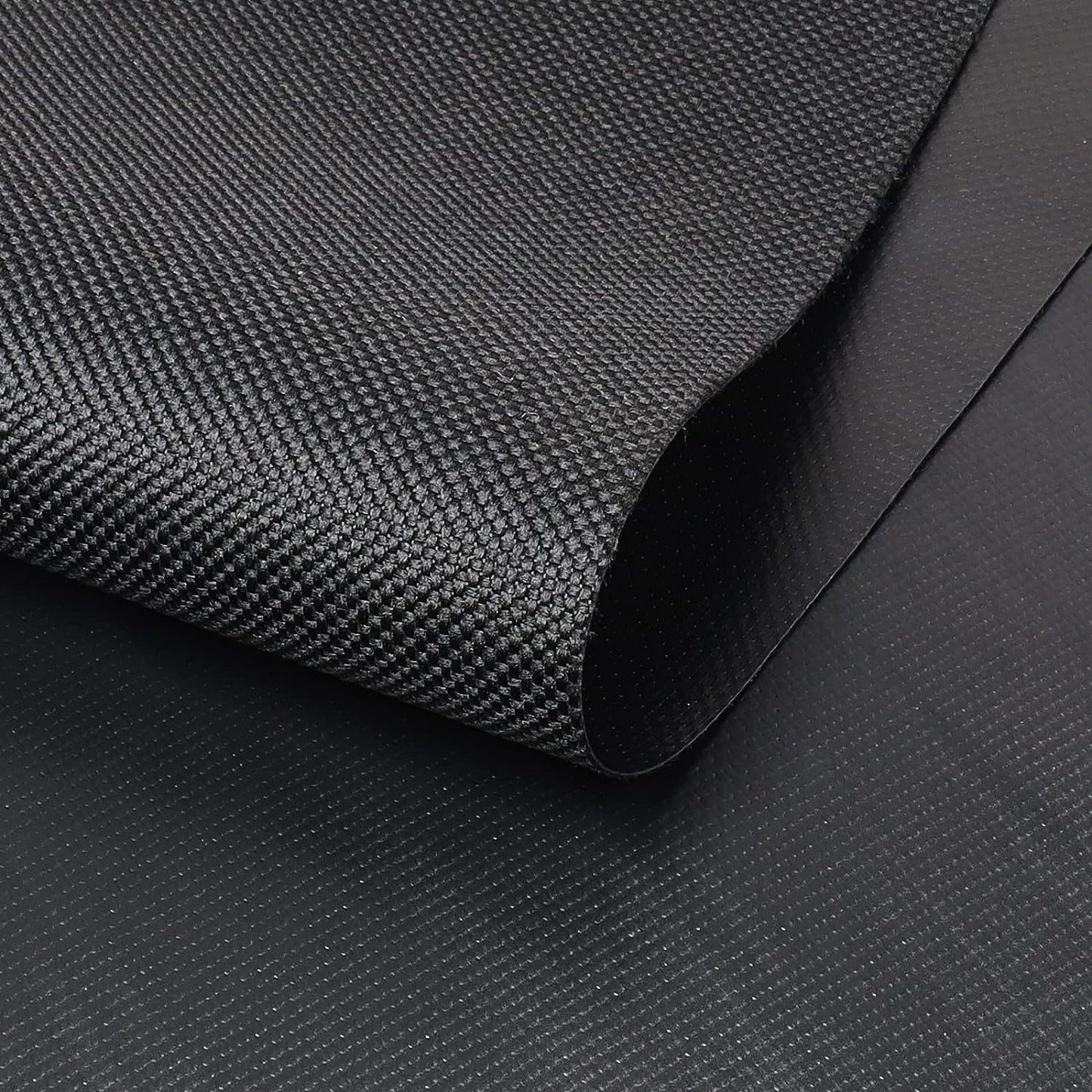 Waterproof Canvas Fabric - 1800D Heavy Duty Marine Awning Fabric Cordura Water-Resistant Material for Outdoor/Indoor Sunbrella Tent Boat Cushion Anti-UV Reduce Glare 60" Wide - Black