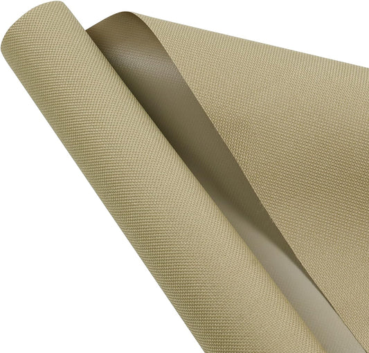 Waterproof Canvas Fabric 600D Marine Awning Outdoor Fabric Cordura Water-Resistant Material PVC Backing for Sunbrella Tent Cushion Boat 60in Wide - Khaki