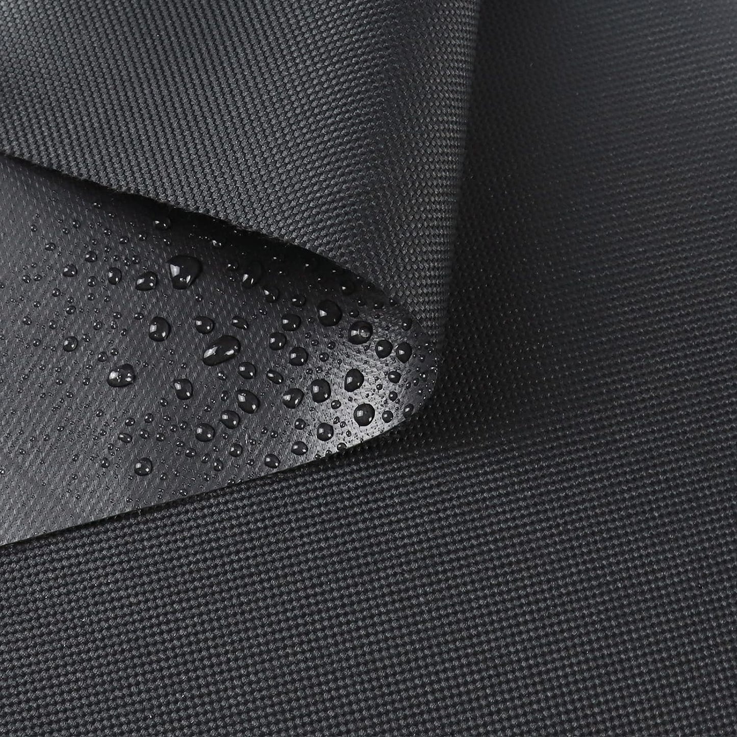 Waterproof Canvas Fabric - 1800D Heavy Duty Marine Awning Fabric Cordura Water-Resistant Material for Outdoor/Indoor Sunbrella Tent Boat Cushion Anti-UV Reduce Glare 60" Wide - Black