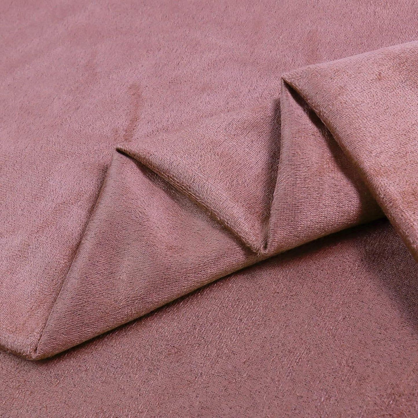 Suede Fabric by The Yard 60"W Soft Ventilation Material Polyester Synthetic Suede Fabric(Double Side) for Car Headliner, Cushion, Boats, Home Décor&DIY - Dusty Pink