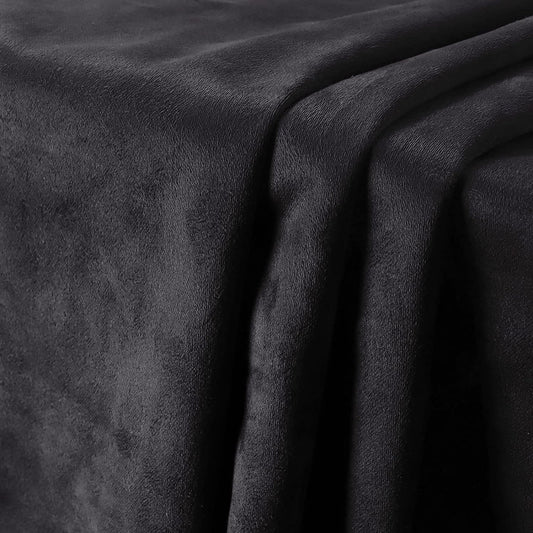 Suede Fabric by The Yard 60"W Soft Ventilation Material Polyester Synthetic Suede Fabric(Double Side) for Car Headliner, Cushion, Boats, Home Décor&DIY - Black