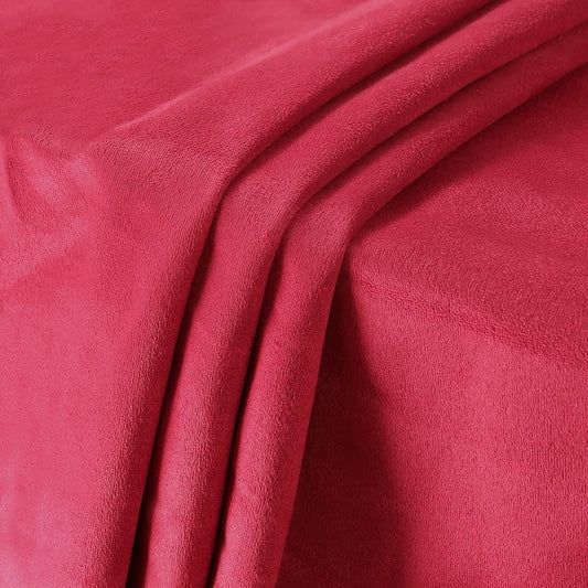 Suede Fabric by The Yard -  Soft Ventilation Synthetic Suede Fabric(Double Side) for Car Headliner, Cushion, Boats, Home Décor&DIY 60inch Wide - Red