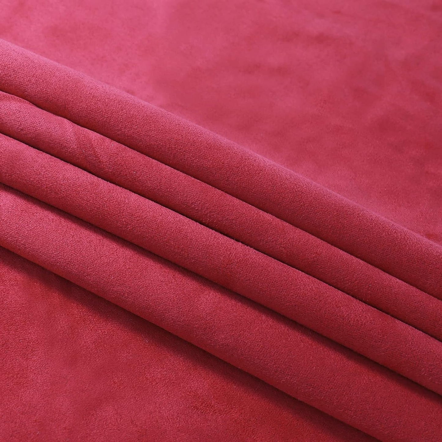 Suede Fabric by The Yard -  Soft Ventilation Synthetic Suede Fabric(Double Side) for Car Headliner, Cushion, Boats, Home Décor&DIY 60inch Wide - Red