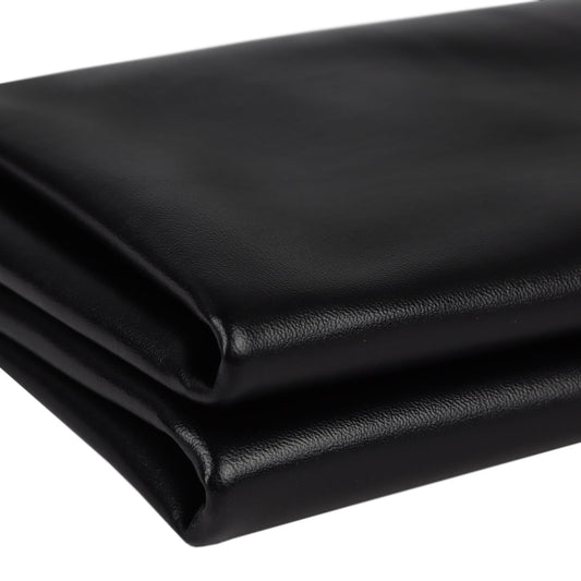 Vinyl Synthetic PU Leather Fabric Soft Vinyl Marine Material 0.8mm Thick Faux Leather Sheets for Boat,Headliner,Crafts,Sofa Chairs, DIY Sewing Black