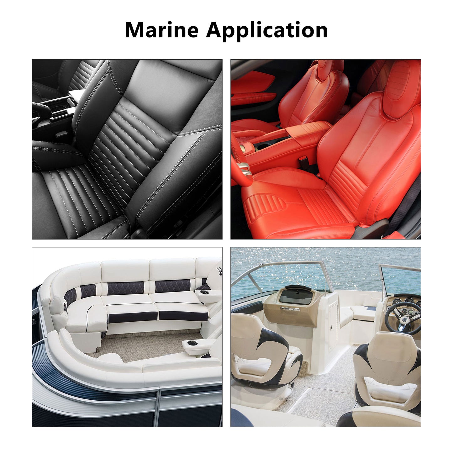 Faux Leather PU Material Waterproof Stretchable for Boat, Vehicle Interiors, Seat Cover Replace